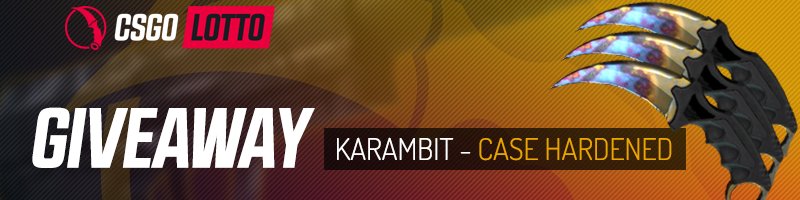 NEW GIVEAWAY!

THREE WINNERS - Karambit | Case Hardened

RT + Follow, more entries goo.gl/RLnIN1

GLHF!