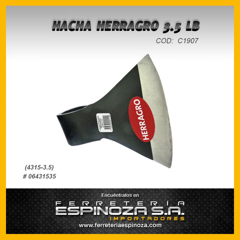 Ferret_Espinoza's tweet photo. Hacha #Herragro la mejor todos tipo de trabajo agrícola. Forjada en una sola pieza con tratamiento térmico. https://t.co/nBEdZ1hdGK
