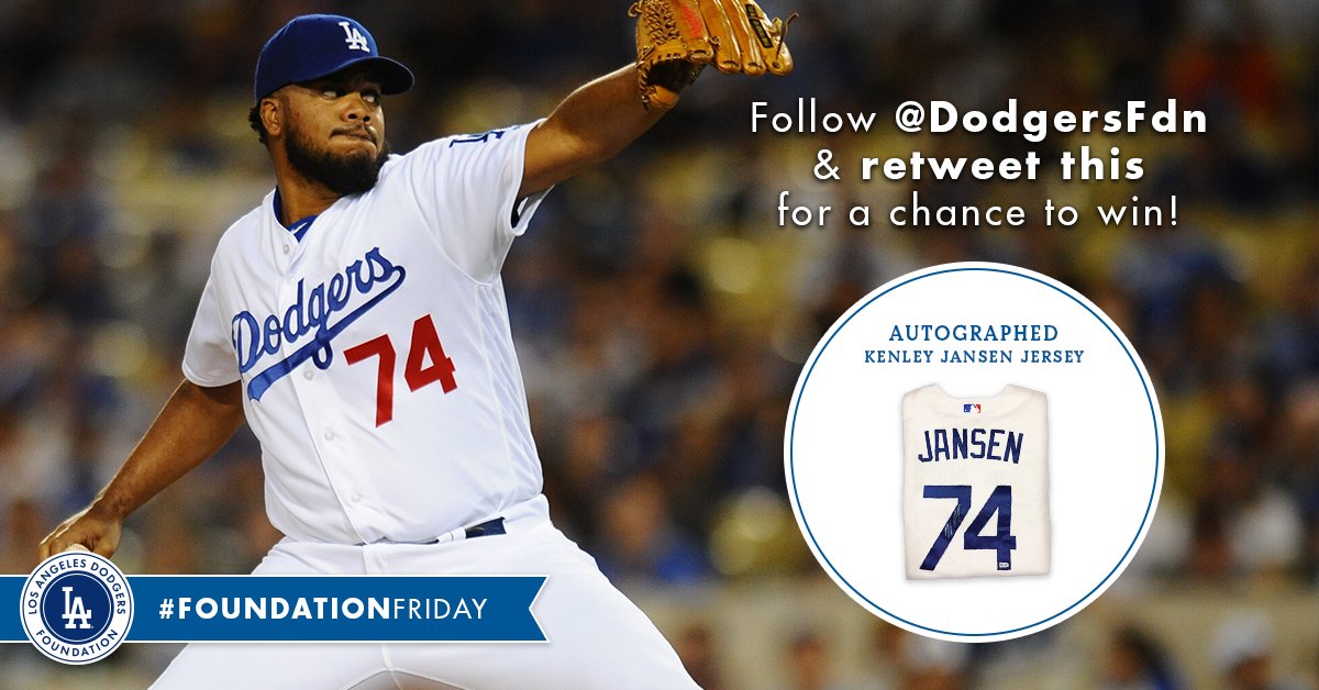Dodgers's tweet photo. Follow @DodgersFdn and retweet this by 4pm PT today for a chance to win! Rules: https://t.co/aUoqAWVWH1 https://t.co/IKnPPI0O7H