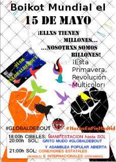 NuitDeboutMad's tweet photo. El #15MGlobalDebout llenaremos las plazas de color
#MareaMulticolor #GlobalDebout. #BoikotMundial @NitDempeusBCN https://t.co/PfTFlC7sEj