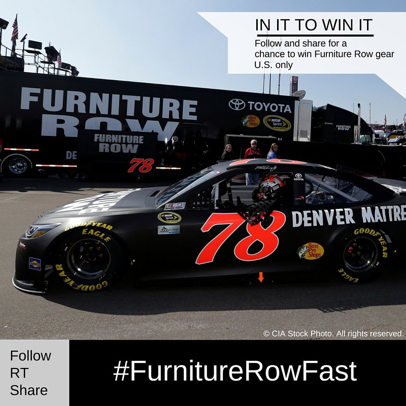 FalciAdaptive's tweet photo. Retweet This &amp; Follow ➡@furniturerow⬅ to Win 78 Gear! 
We'll choose a winner after the AAA 400! #FurnitureRowFast https://t.co/QdaC1NVLa3