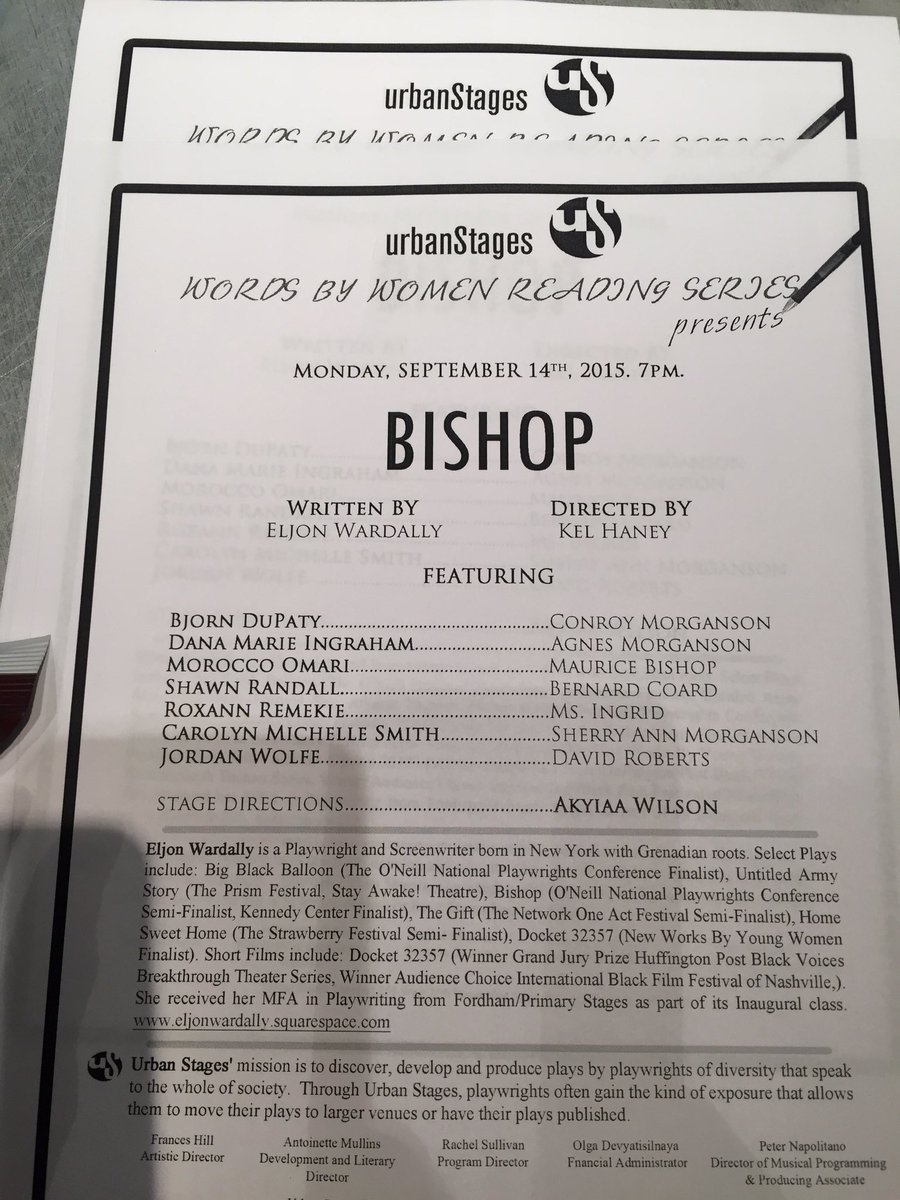 #throwback. Taking it back to that #Bishop reading. @MissEljon - writer, @kelhaney - Director #greattheater