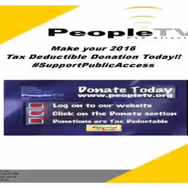 Support #PeopleTVAtlanta We need 200 donors to give $5 in May in support of #PublicAccess
