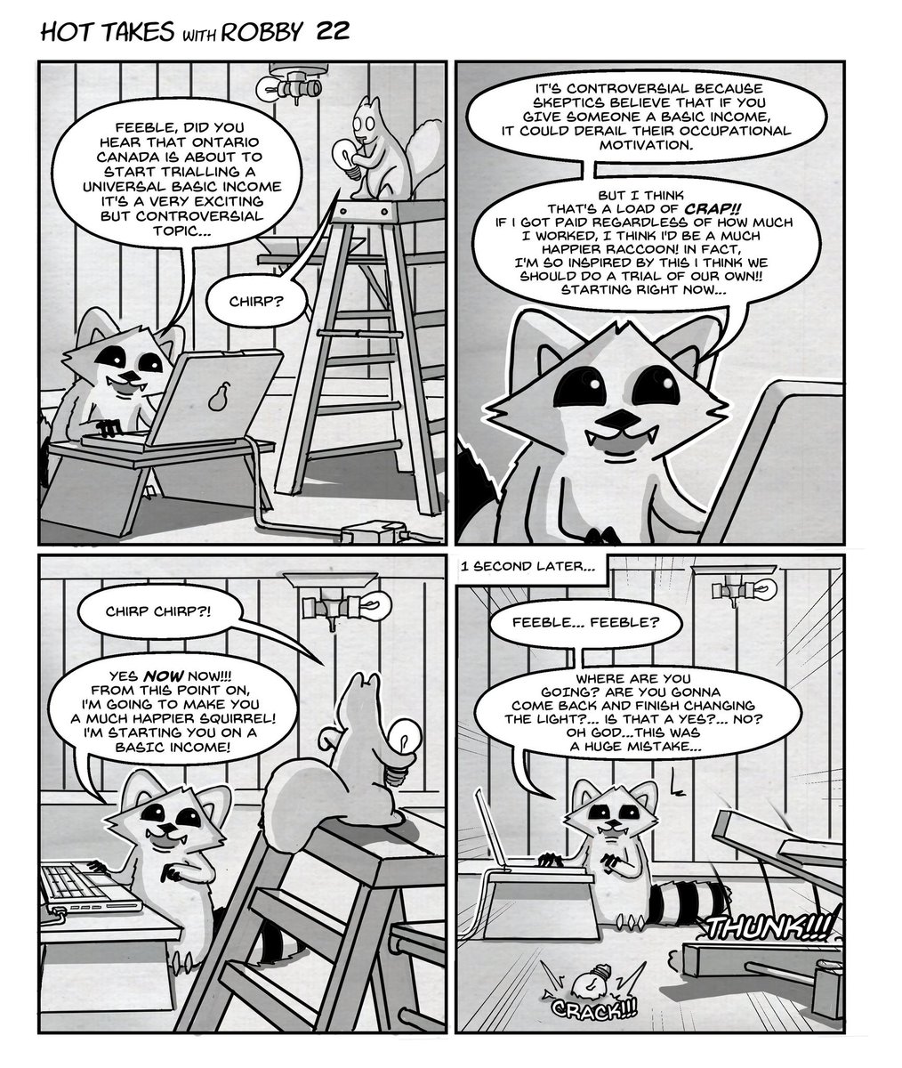 He'll come back...probably left the oven on or something... #webcomics #comics #art #basicincome #friday