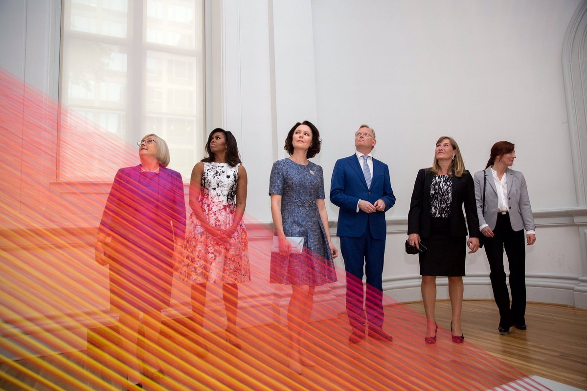 The First Lady and the #NordicVisit spouses enjoyed a bit of WONDER today at the @Smithsonian’s #RenwickGallery.