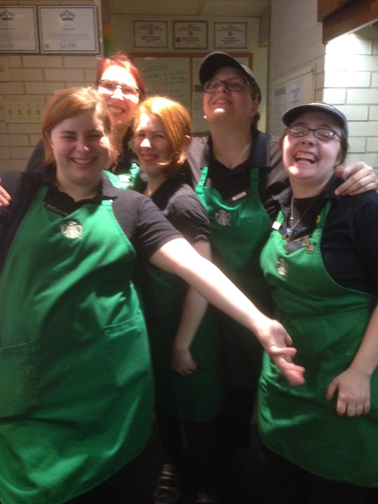 These ladies are ready for 1/2 price frappuccino's. Are you?!