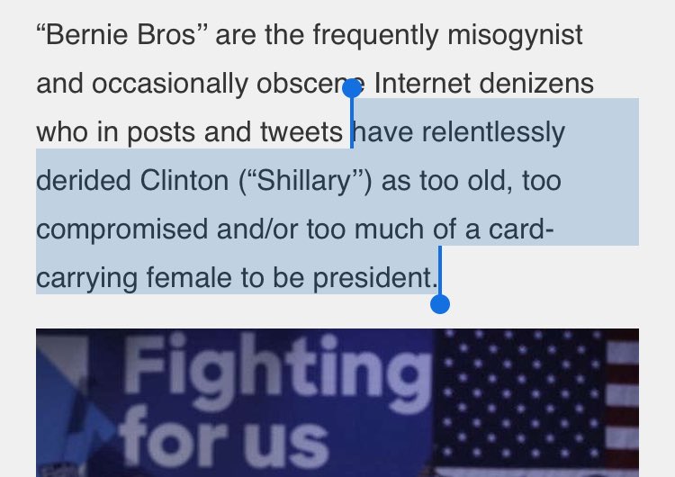 adamjohnsonCHI's tweet photo. One of the propaganda uses of BernieBro narrative is it allows journos to casually conflate real criticism w/ sexism https://t.co/kF6IrUhKbx