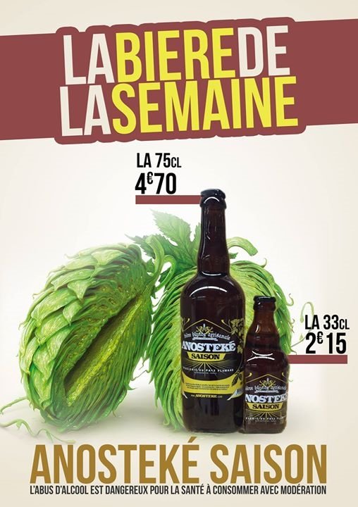 AnostekeBPF's tweet photo. La bière de la semaine c'est #Anosteke Saison chez @Terredeboissons https://t.co/ABc4OtjD7i