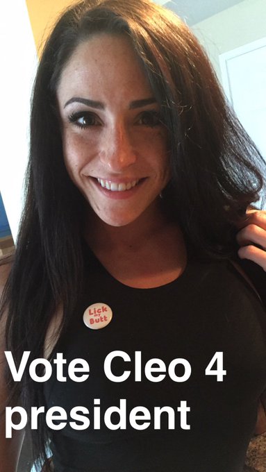 Standing for something that means something! #voteCleo #president #lickmybutt https://t.co/4ocuAEDGc<a href="/tag/votecleo"class="tags">#voteCleo</a><a href="/tag/president"class="tags"><span>#president</span></a><a href="/tag/lickmybutt"class="tags"><span>#lickmybutt</span></a>
