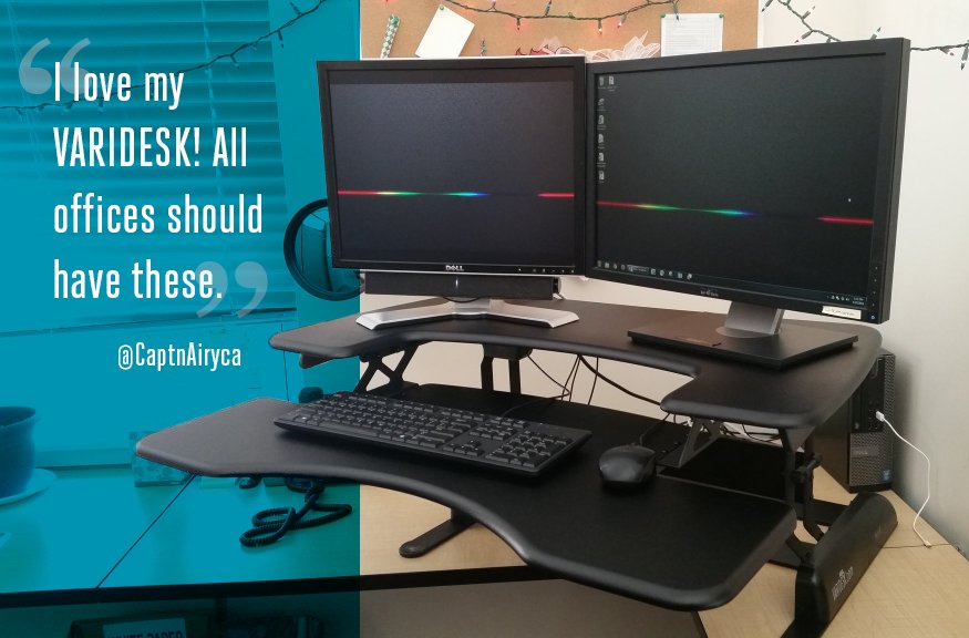 VarideskAU's tweet photo. Make the move to a standing office for a healthier, more productive work day! Our customers agree, it's worth it. https://t.co/PrnXDe7m52