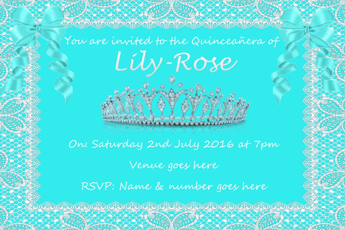 DWPartyDesigns's tweet photo. We were asked to design a Quinceanera invitation this week... here's the end result. You ask, we do! #unique #party https://t.co/efA6Lfm648