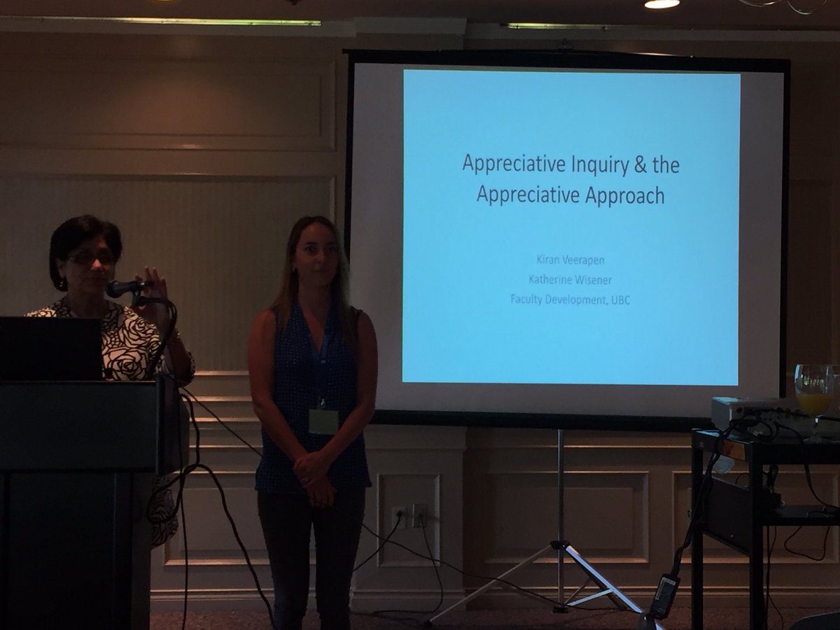 Looking forward to learning about Appreciative Inquiry from two lovely people #mededday2016