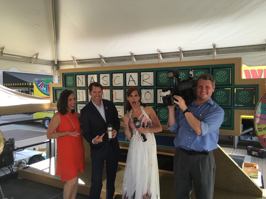 Try out for Wheel of Fortune this weekend <a href="/NASCARHall/">NASCAR Hall of Fame</a> #wheelmobile