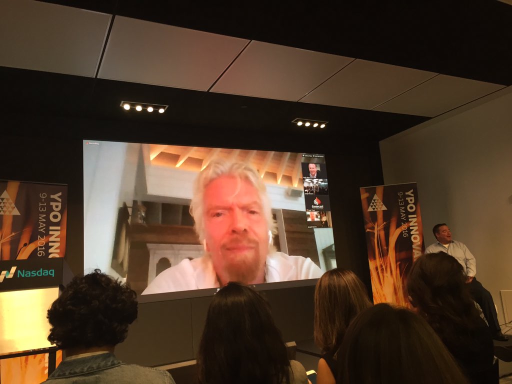 bulbstorm's tweet photo. Sir Richard Branson says there was never a free lunch with Nelson Mandela. Always fundraising. #YPOInnovationWeek https://t.co/3kvKMO5kPC