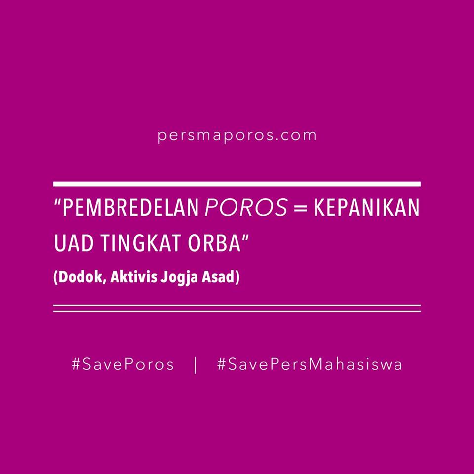persma's tweet image. Berikut kami re-post beberapa dukungan di akun facebook @porosuad #SavePoros
