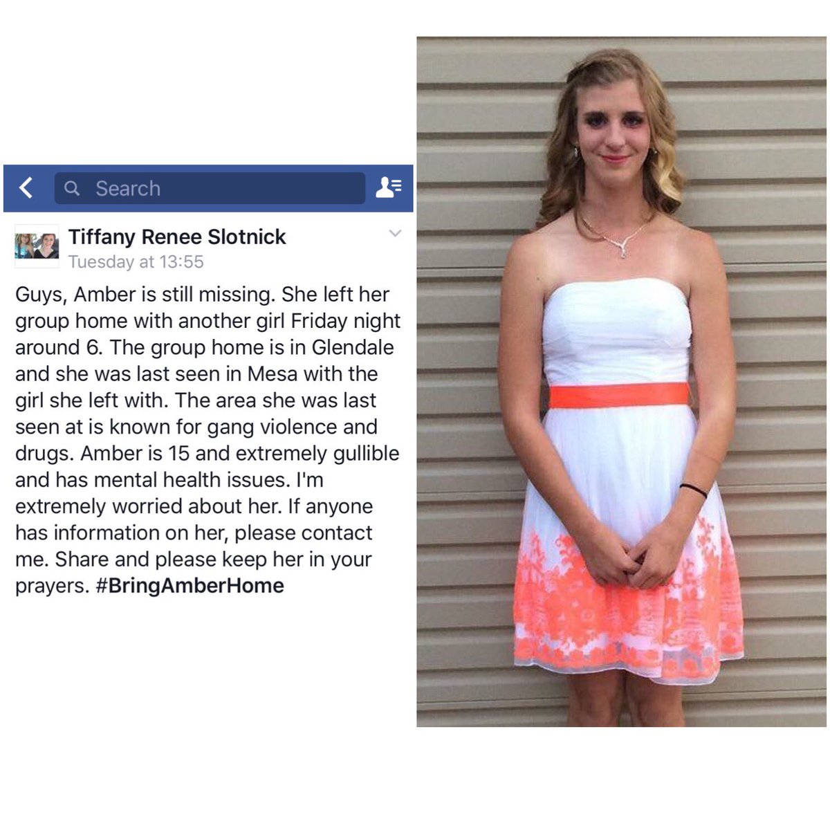 mandav97's tweet image. My friend's sister, Amber Roberts, is missing! Please rt even if not in the phx area!! #BringAmberHome