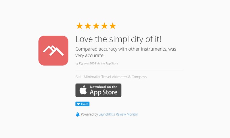 MonkeyTheorem's tweet image. 5 Star Review: "Love the simplicity of it!: Compared accuracy with other instruments, was…" launchkit.io/reviews/Lxppza…