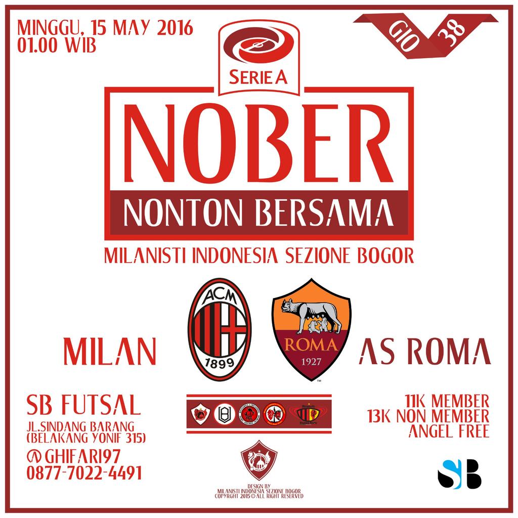 #Milanday Nober Gio terahir #MilanRoma W/ <a href="/MIsezBogor/">MI Sezione Bogor</a> <a href="/UlgadBogor/">PSG 5-0 INTER (Munich 2025) ♐</a> <a href="/BIG_BOJONG/">MilanistiBIGbojong</a> <a href="/UlgadBogorTimur/">Milanisti BogorTimur</a> at <a href="/SBFUTSAL99/">SB Futsal</a> 🔴⚫