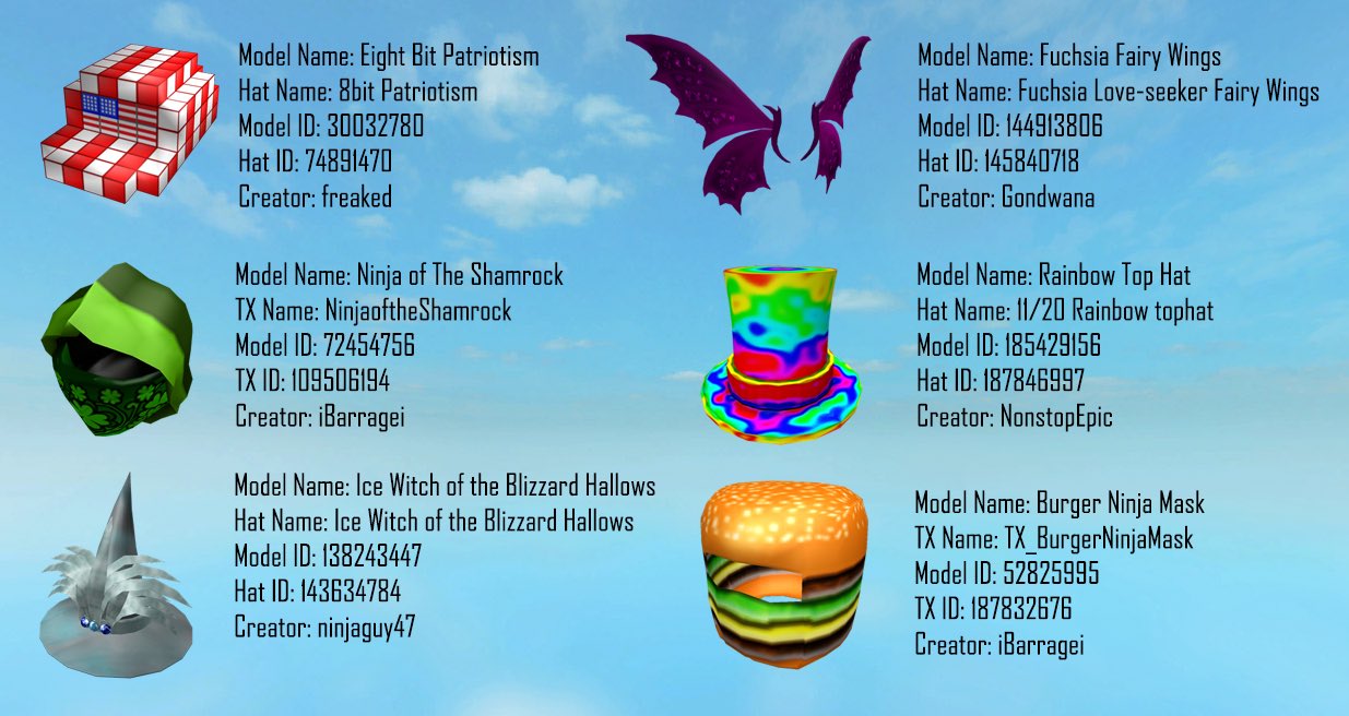 Roblox Hat Id - 