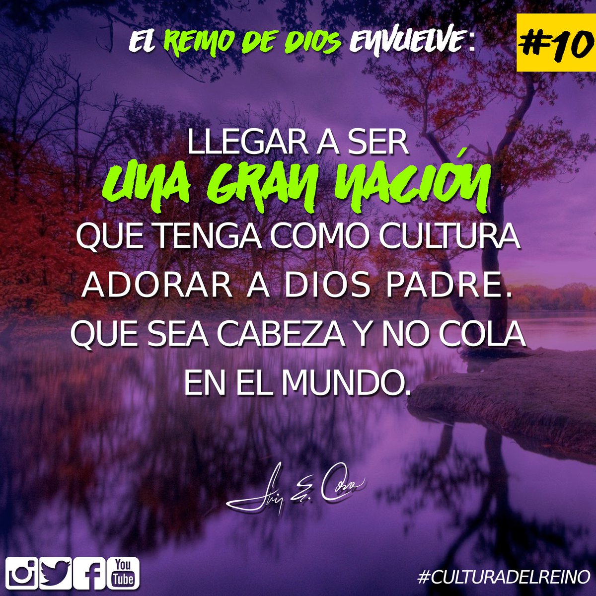 ApostolCova's tweet photo. EL REINO DE DIOS ENVUELVE: 
#10- Llegar a ser una gran nación que tengan como cultura adorar a Dios Padre.... https://t.co/EOEqQpwnso