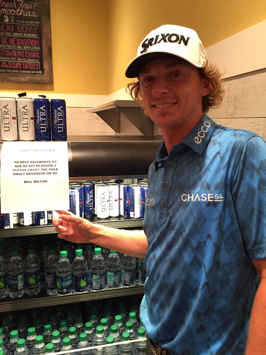 After his ace at No. 17 in R2 @THEPLAYERSChamp, <a href="/willwilcoxgolf/">Willy Wilcox</a> treated media to a few on him. <a href="/PGATOUR/">PGA TOUR</a>