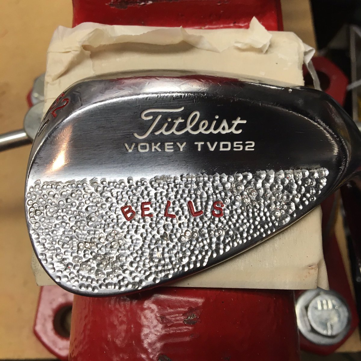 BCStamping's tweet photo. That hammered look though! @anthony.taranto #handstamped #stickisboring #titleist #vokey #vokeywedges https://t.co/aHFv5KSD81