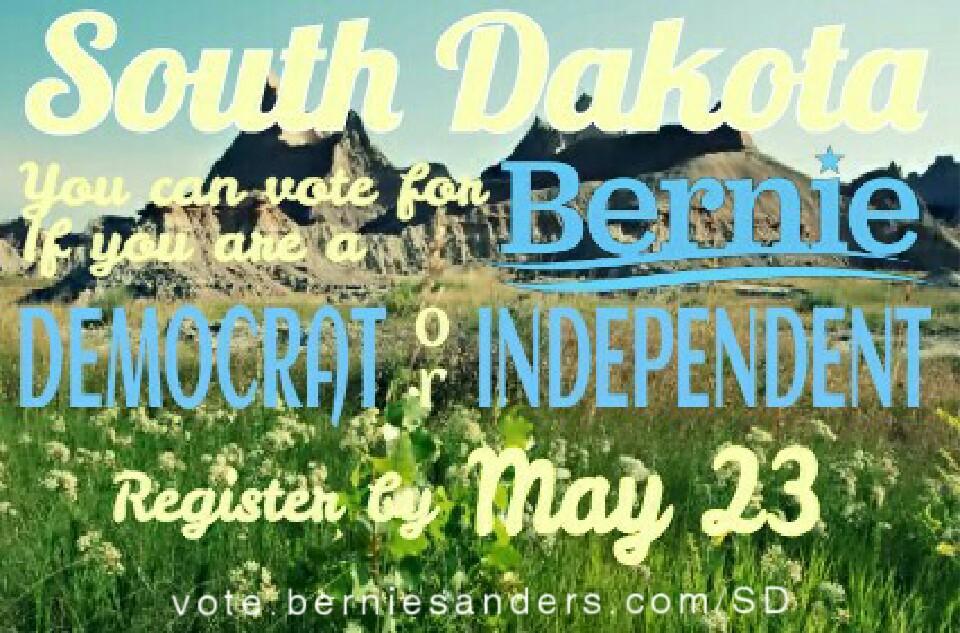 keepcalmbernon's tweet photo. WE NEED YOU SD! You have until 5/23 to register to vote #SDforBernie #SDPrimary #FeelTheBern #BernieInSD #SiouxFalls https://t.co/EIiRaMy7gW