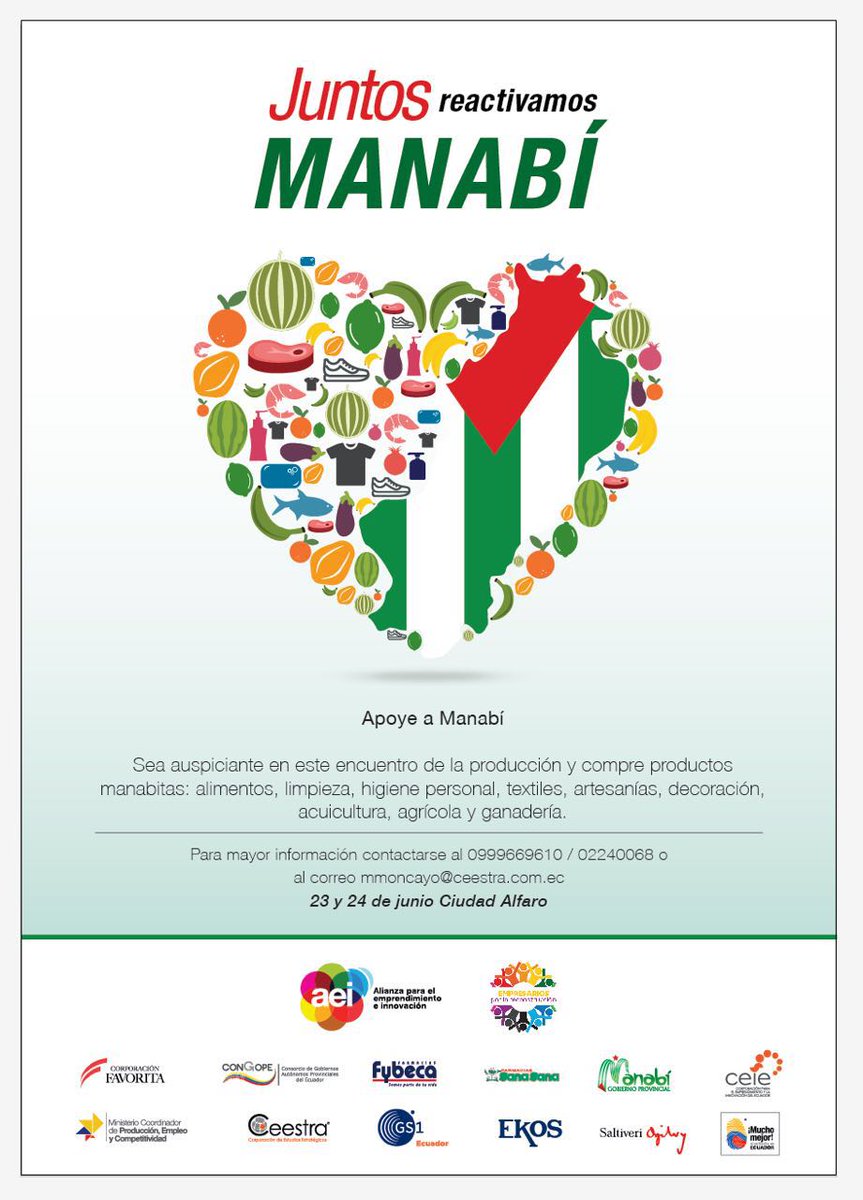 aeiecuador's tweet photo. Empresario esta es tu oportunidad de apoyar a emprendedores manabitas, comprando sus productos https://t.co/b7mBcI22d9