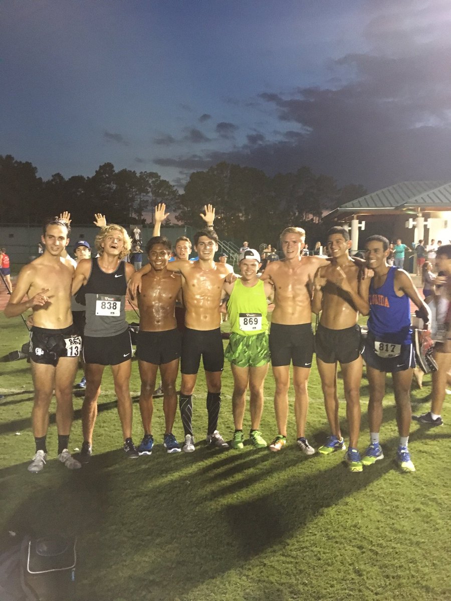 TrackXC's tweet photo. Everyone wins! What a great way to end an outstanding night of track running at the @trinityprepxc #DistanceShowcase https://t.co/Mhma40L9le