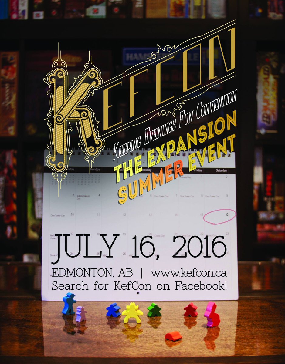 kefconvention's tweet photo. #kefcon registration is up! Sign up at https://t.co/a81b0pfj7D #boardgames #yeg #edmonton #tabletop @kefconvention https://t.co/ku53dWZBW6