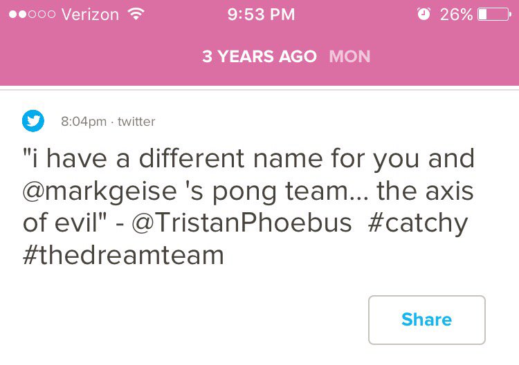 gillianaire_'s tweet photo. @markgeise 3 yrs since the dream team transformed into the axis of evil 😏 so pumped for next weekend #youonpointtip https://t.co/BumZ3aaqWR