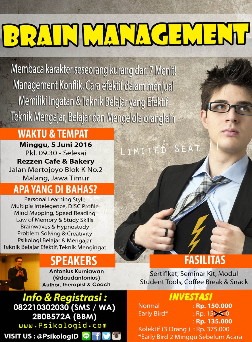 <a href="/SeputarMalang/">Seputar Malang</a> #Malang Seminar Psikologi : Brain Management | 5 Juni| 082210302030/ 2B0B572A psikologid.com/events/