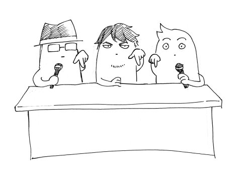 世界の王の公開録音回きてるー!尺の都合で使われなかったイラスト上げておきますね。ステージ登場でハジける風俗じゅんぺいさんと、なんの話してたか忘れたけどトーク中の3人ですhttps://t.co/bQnSXHYkdL 