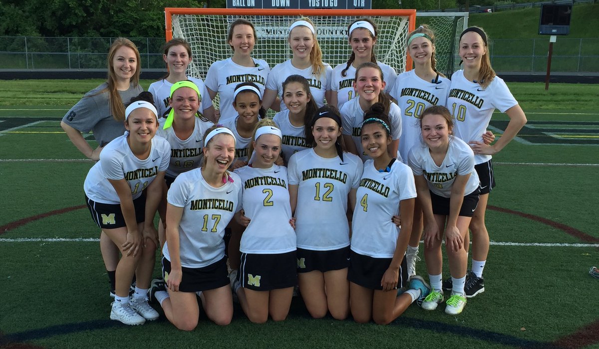 MonticelloAD's tweet photo. Lots of happy smiles following tonight's 26-1 Senior Night Girls Lacrosse win over Powhatan. https://t.co/ahlQ6Xk2NF