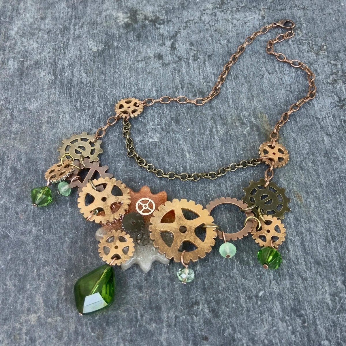 DarlinDearest's tweet photo. Lovin' our new #steampunk #necklace! #handmadehour #handmade #etsy #ooak #altfash #alternative #punk #goth #gothic https://t.co/YyJOSFjwhE