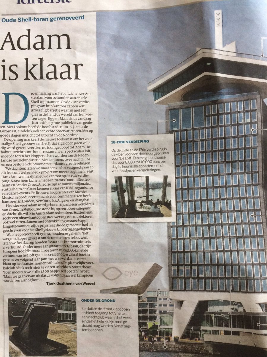 EduardPlate's tweet photo. De #loopstromen in #Amsterdam gaan veranderen en #segmenteren! #shelltoren #ij #noord https://t.co/EbwH3OuVYR