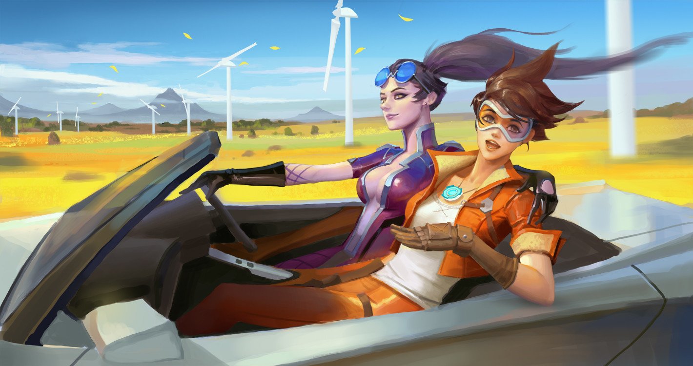 OverwatchGG on Twitter: "Fan-art of Tracer and Widowmaker by Li Moly