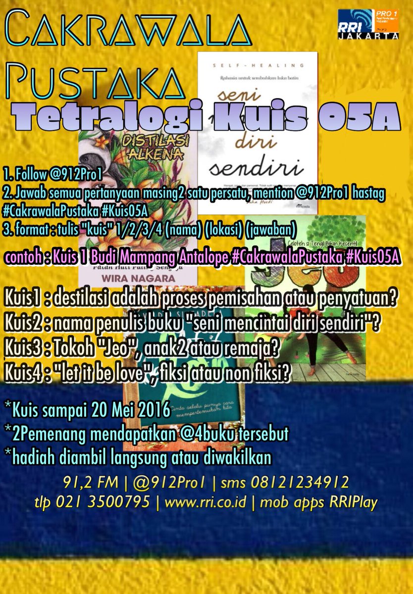 #CakrawalaPustaka #Kuis05A sampai 20Mei2016 cc <a href="/GagasMedia/">GagasMedia</a> <a href="/wiranagara/">Wira Nagara</a> <a href="/transmedia_/">TransMedia Pustaka</a>  <a href="/VildaSintadela/">Vilda Sintadela</a> #dptbukufree