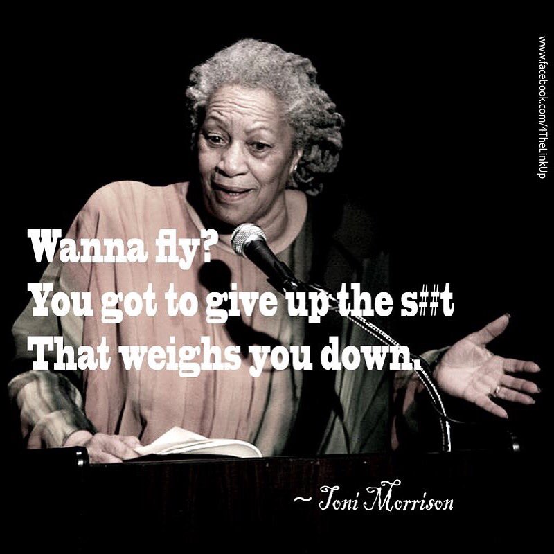 SoberStalworth's tweet image. Head into the weekend with Toni Morrison. #CatalystRecovery #ToniMorrison #Addiction #Recovery #Sober