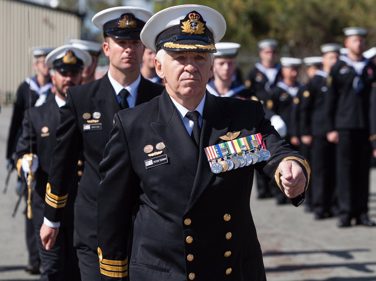 Australian_Navy's tweet photo. #ICYMI #AusNavy Commander Peter Tedman leads #HMASMoreton ship's company at their commissioning in #Brisbane today https://t.co/0IoZ9MhEch