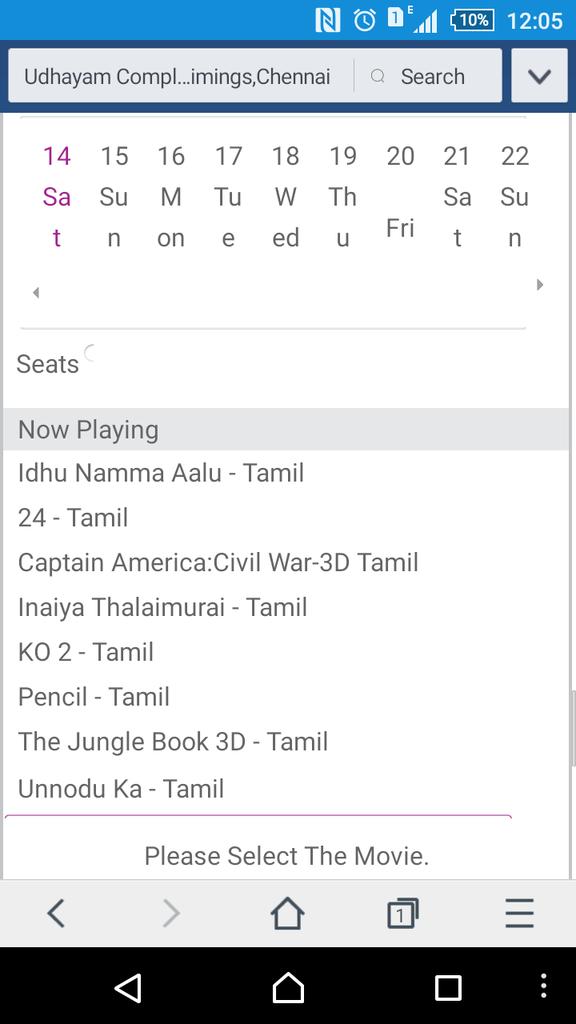 iamSTRfan's tweet photo. #IdhuNammaAalu booking tickets on 
Udhayam #INAonMay20 https://t.co/PSrtzqQrVk