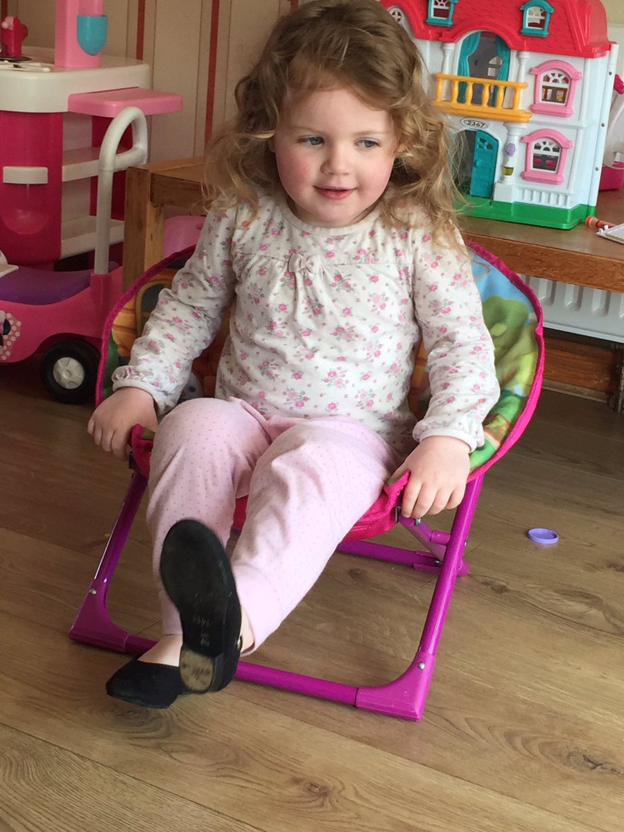 Playing musical chairs on her own God love her 😂😂😂