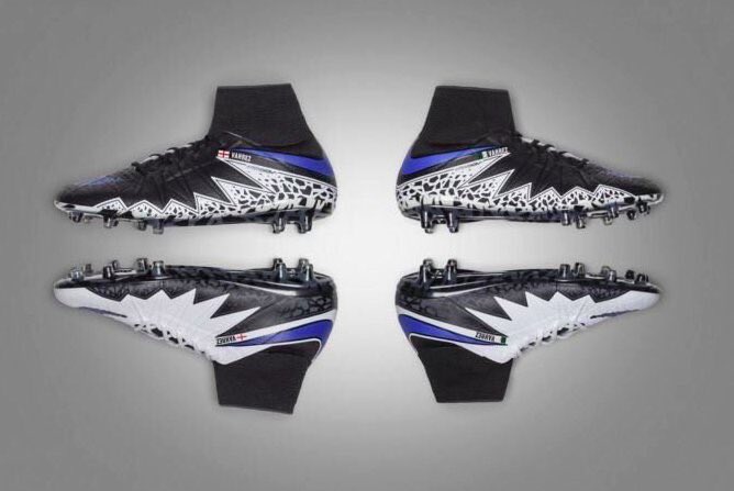 SundayChants's tweet photo. Jamie Vardy &amp; Riyad Mahrez will wear special edition "Vahrez" Nike Hypervenom boots tomorrow. ⚽️👀🔥 https://t.co/5i86qnch2x