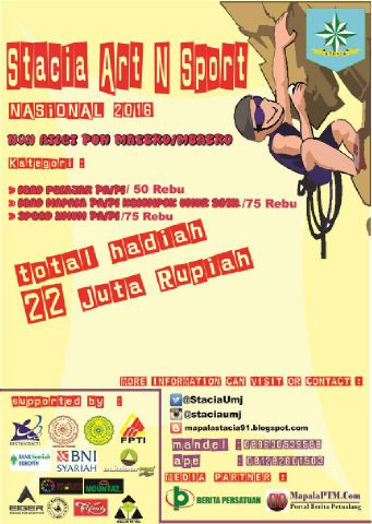 staciaUMJ's tweet photo. Stacia Art N' Sport Nasional 2016
@kpa_arkadia @MapalaPTM @AGRAWITAKA @BimapalaUID @BaraRimba1 @Brimpals
#SANS2016 https://t.co/6GHpXTsmTa
