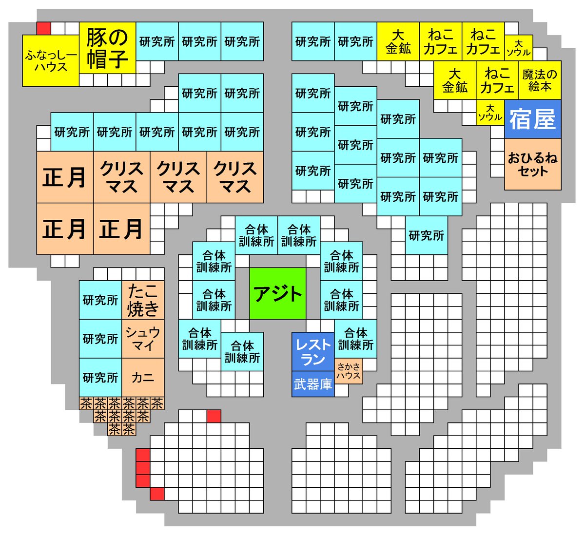 白猫プロジェクト攻略 Gamewith Op Twitter 白猫プロジェクト タウン地下が追加されたため 配置図も更新しました タウン地上がすっかすかに º ﾛ º 詳細 T Co Jbzvrhkk8w