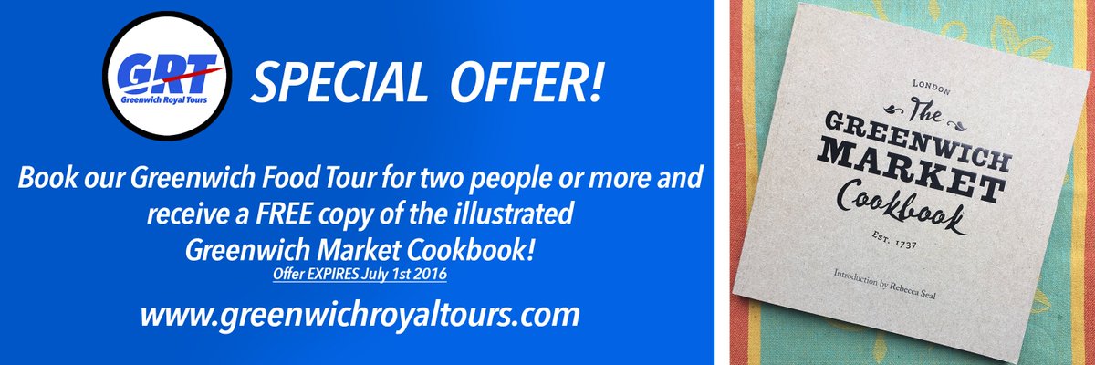TourGreenwich's tweet photo. Check out the new Special Offer for our Greenwich Food Tour!
 Valid till July 1st 2016 https://t.co/9Uhemk2GGA
