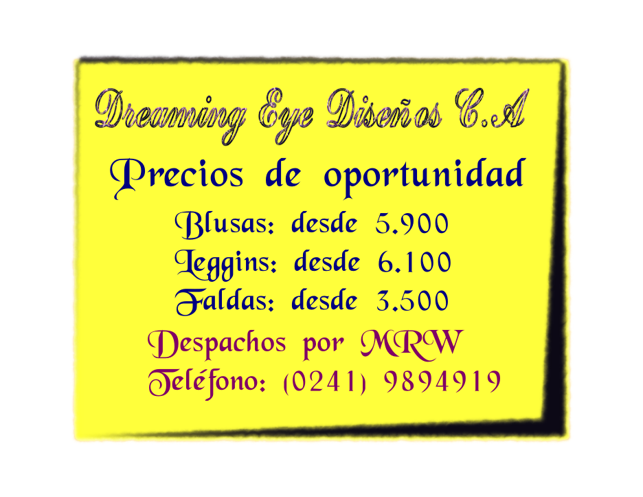 Dreamingeye_D's tweet photo. @AquiVendoVe Para comprar comunícate con nosotros.
Vendemos al mayor y detal.
0241-98984919
dreamingeye@outlook.com https://t.co/Td6sHRmJ98