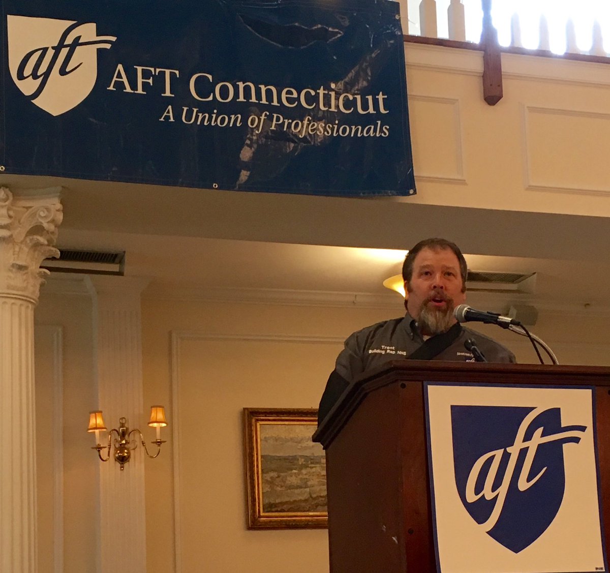 AFTCT's tweet photo. #Newtown teachers #union delegate shares @AFTUnion benefits avail to members: https://t.co/ucdENSaNSH #AFTCT16 https://t.co/tFn9xE7cjs
