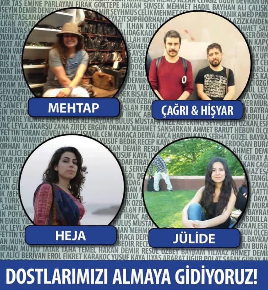 25.05.2016 günü saat 10:30'da, Çağlanyan'dayız. Kalan arkadaşlarımızı almaya gidiyoruz. 
#TutukluÖğrencilereÖzgürlük