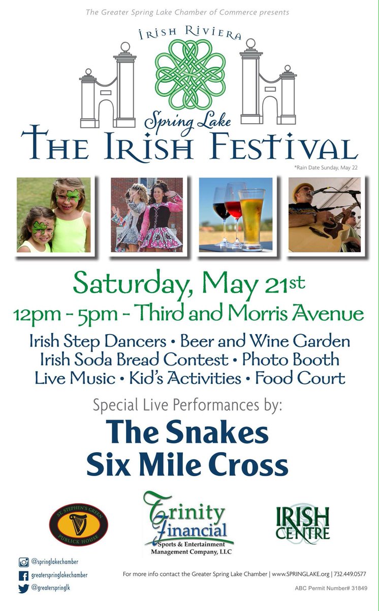 JerseyShoreGAA's tweet photo. Join us at 12 in @SpringLakeBoro for #Irish Festival, we'll show your kids #GaelicFootball #Hurling #Camogie!☘ #GAA https://t.co/S46HxpoBCq